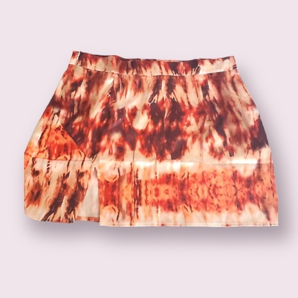SHEIN Pink Tie Dye Side Zipper Mini Skirt - Picture 1 of 6